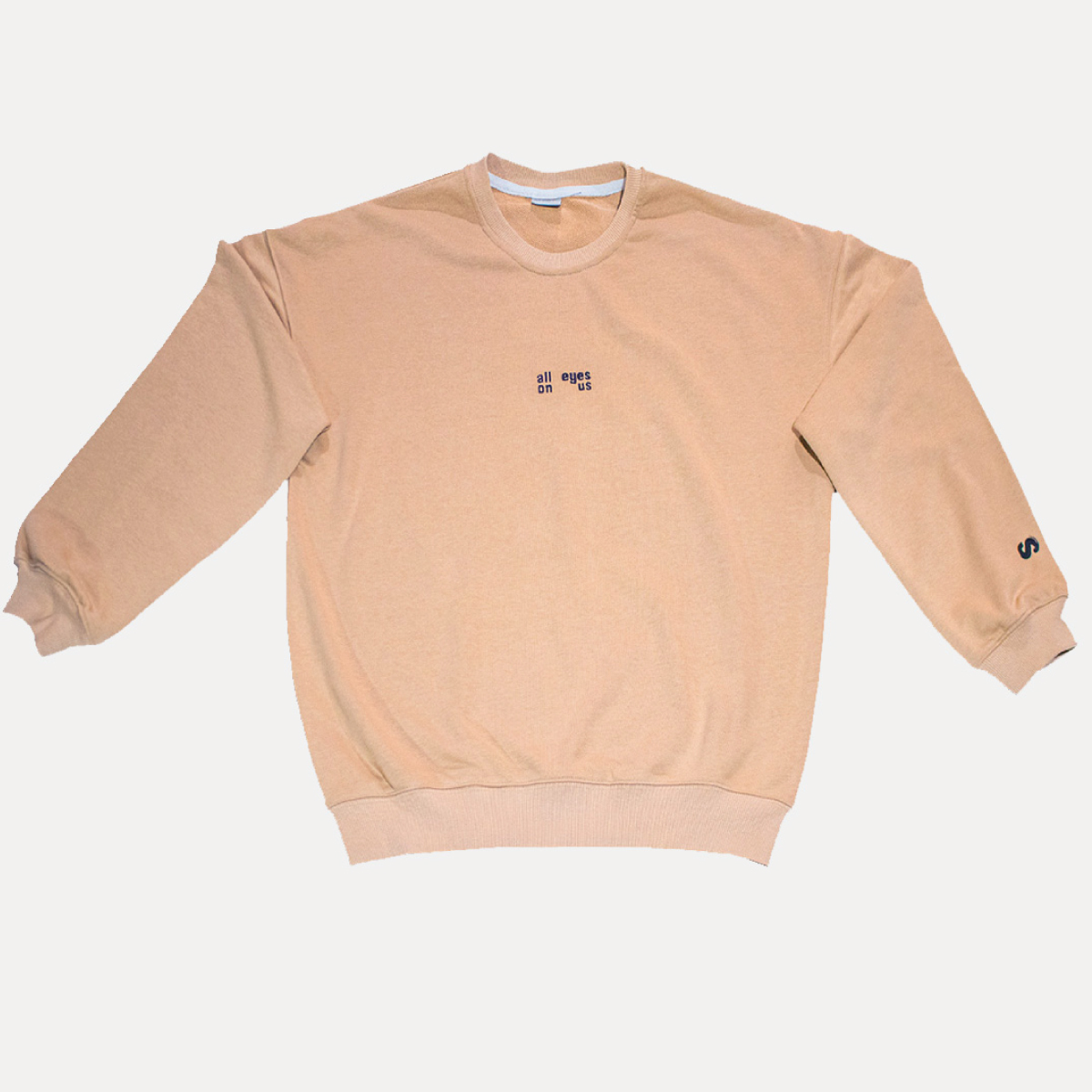 Sevdrus Unisex Nude Embroidered Sweatshirt S M Nude Hipicon