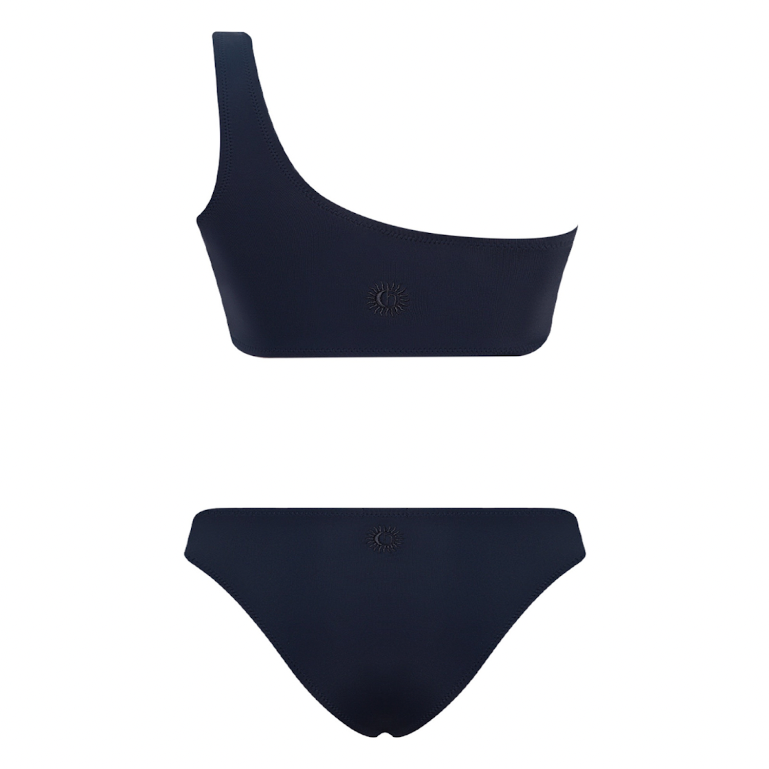 Haracci Auretta Econyl One Shoulder Brazilian Bikini Set L Navy Blue