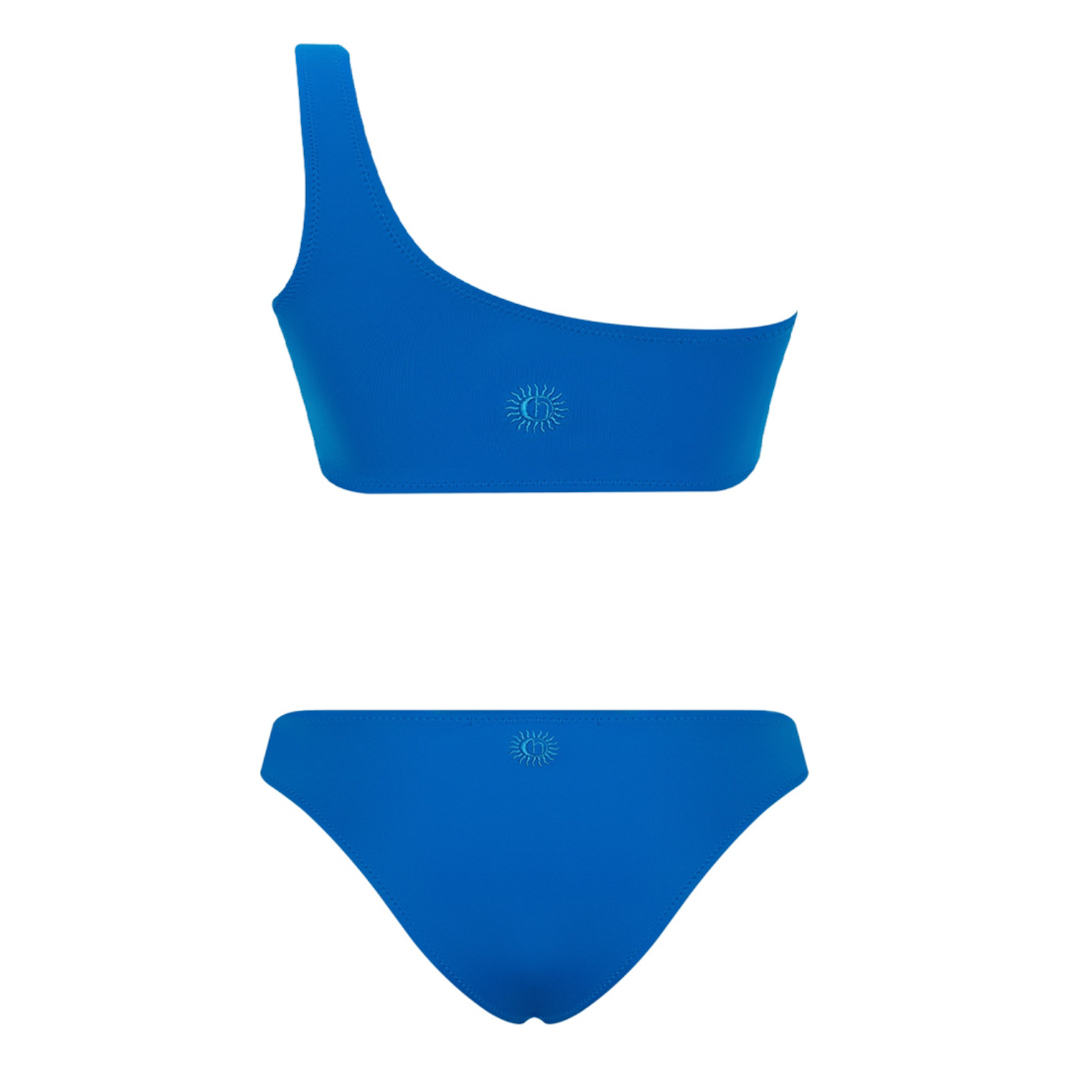 Haracci Blue Auretta Econyl One Shoulder Brazilian Bikini Set Hipicon