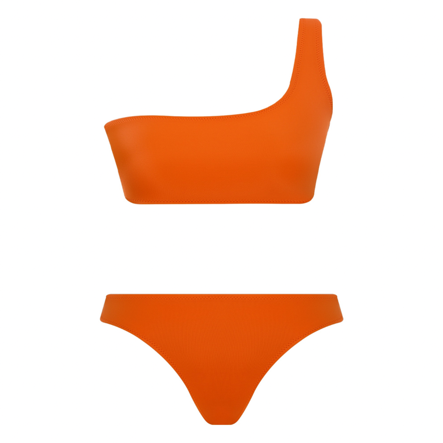 Haracci Auretta Econyl One Shoulder Brazilian Bikini Set M Orange