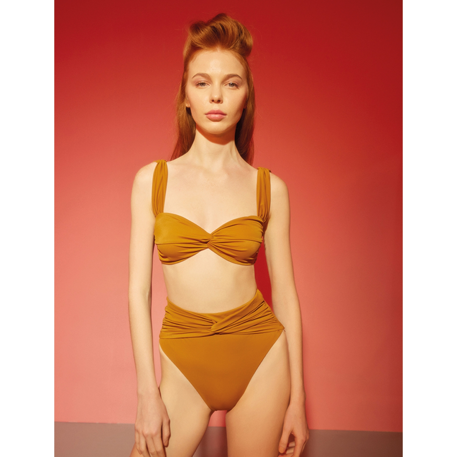 Shikoo Swimwear Kameko Bikini Xs Mustard Hipicon