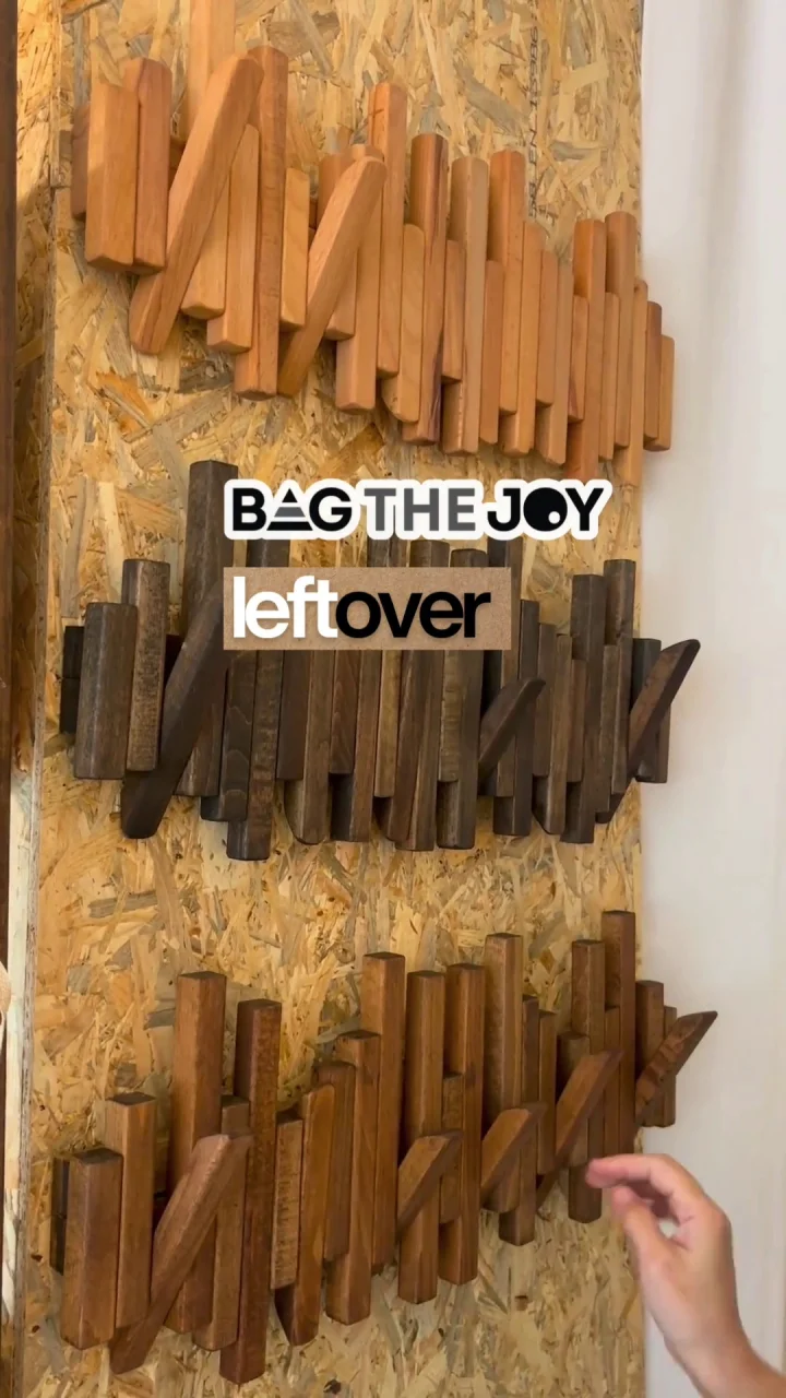 Leftover Wood Piano Rack - Brown | 6-piece Foldable Wall Mount - 6