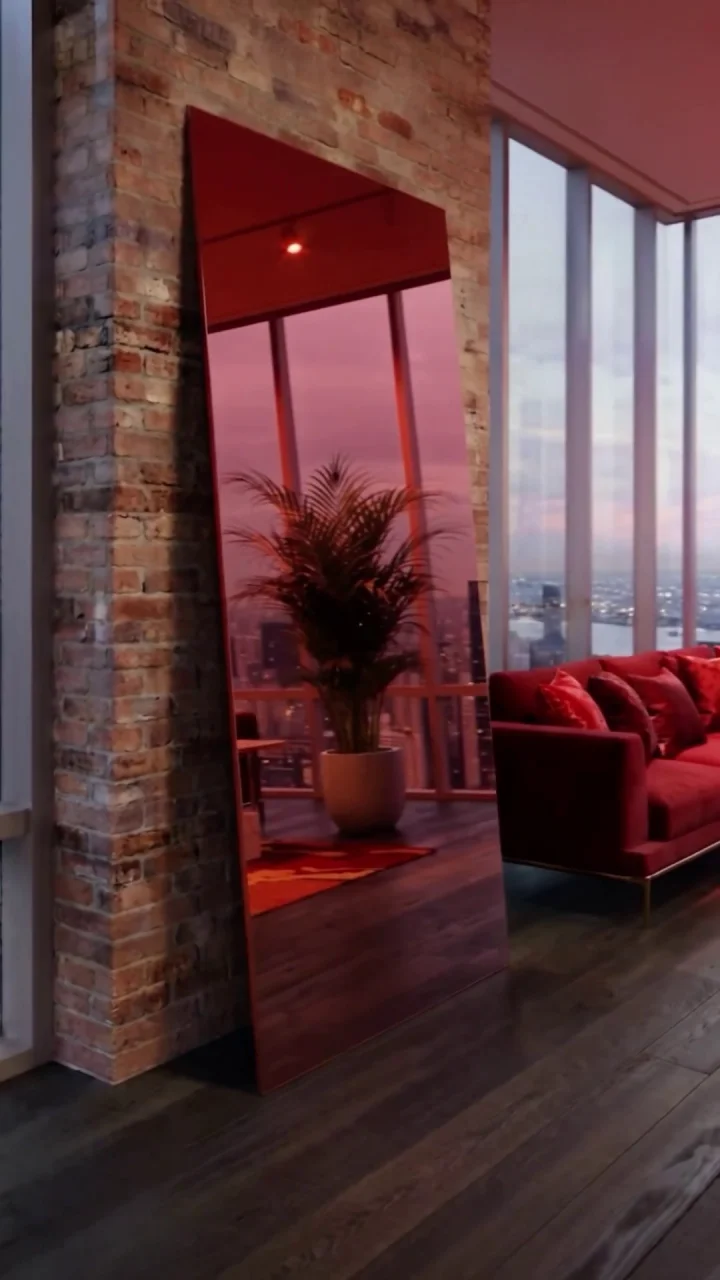 Ruby Red Tinted Mirror - 7