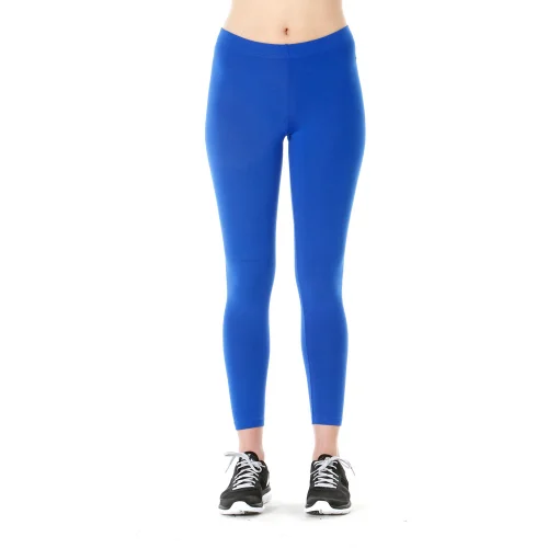 Buy Yogalicious women pull on plain leggings mykonos blue Online