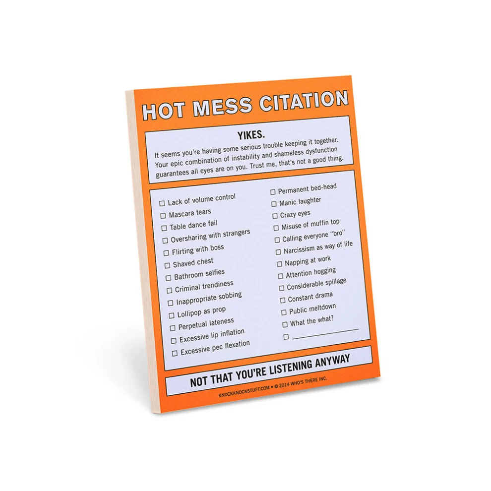 Knock Knock - Hot Mess Citation Nifty Note