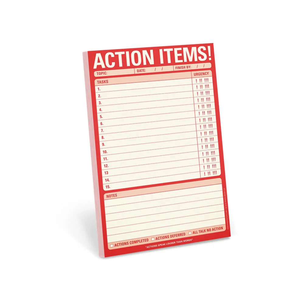Knock Knock - Action Items! Pad