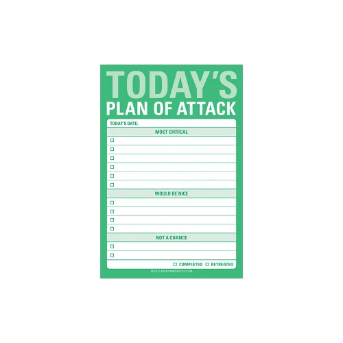 Knock Knock - Bugünün Saldırı Planı- Yapışkan Not