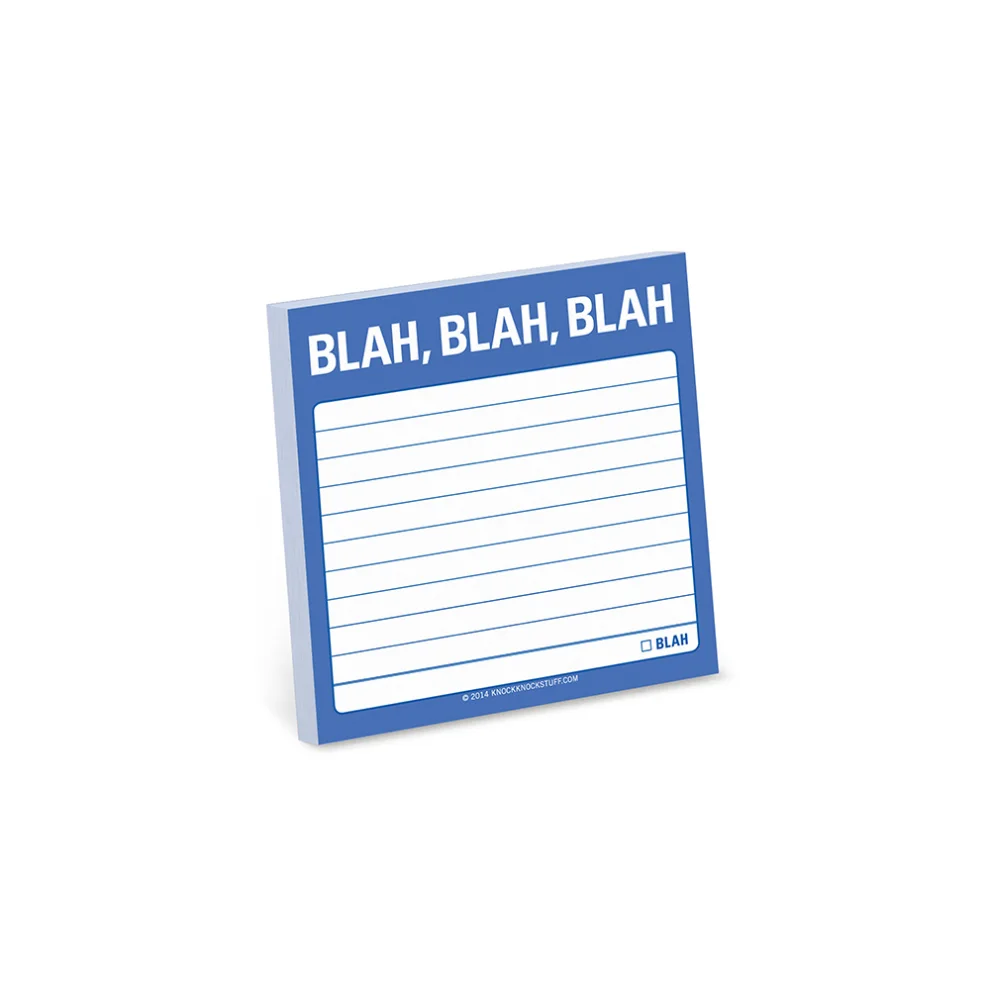 Knock Knock - Sticky Note: Blah Blah Blah