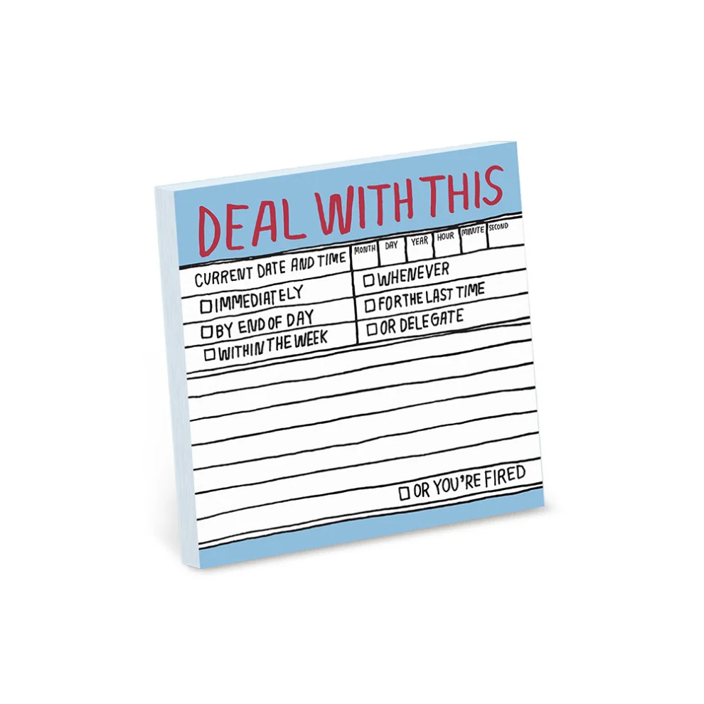 Knock Knock - Deal With This - Sticky Note