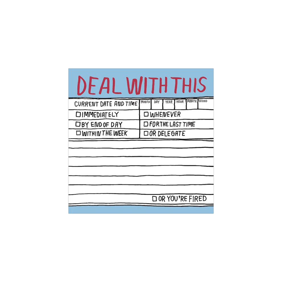 Knock Knock - Deal With This - Sticky Note