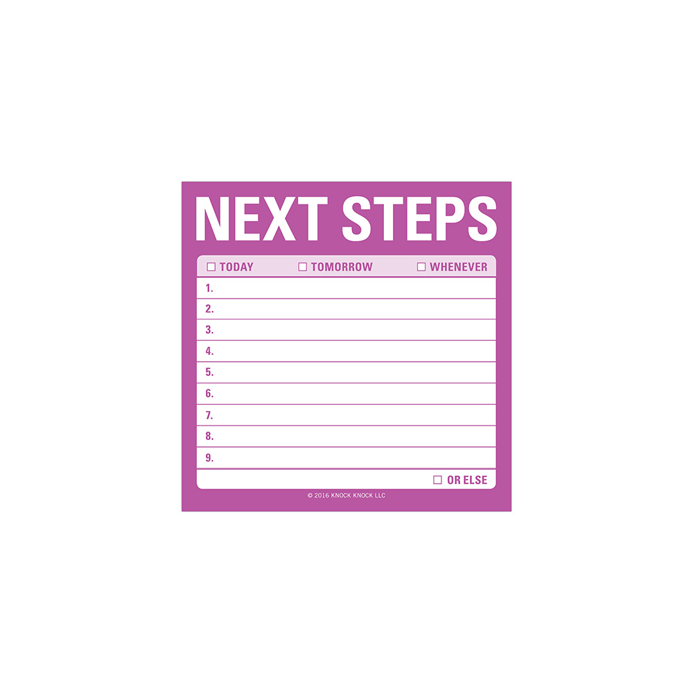 Next Steps Sticky Notes