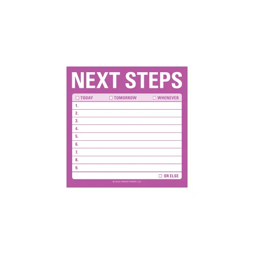 Knock Knock - Next Steps Sticky Notes