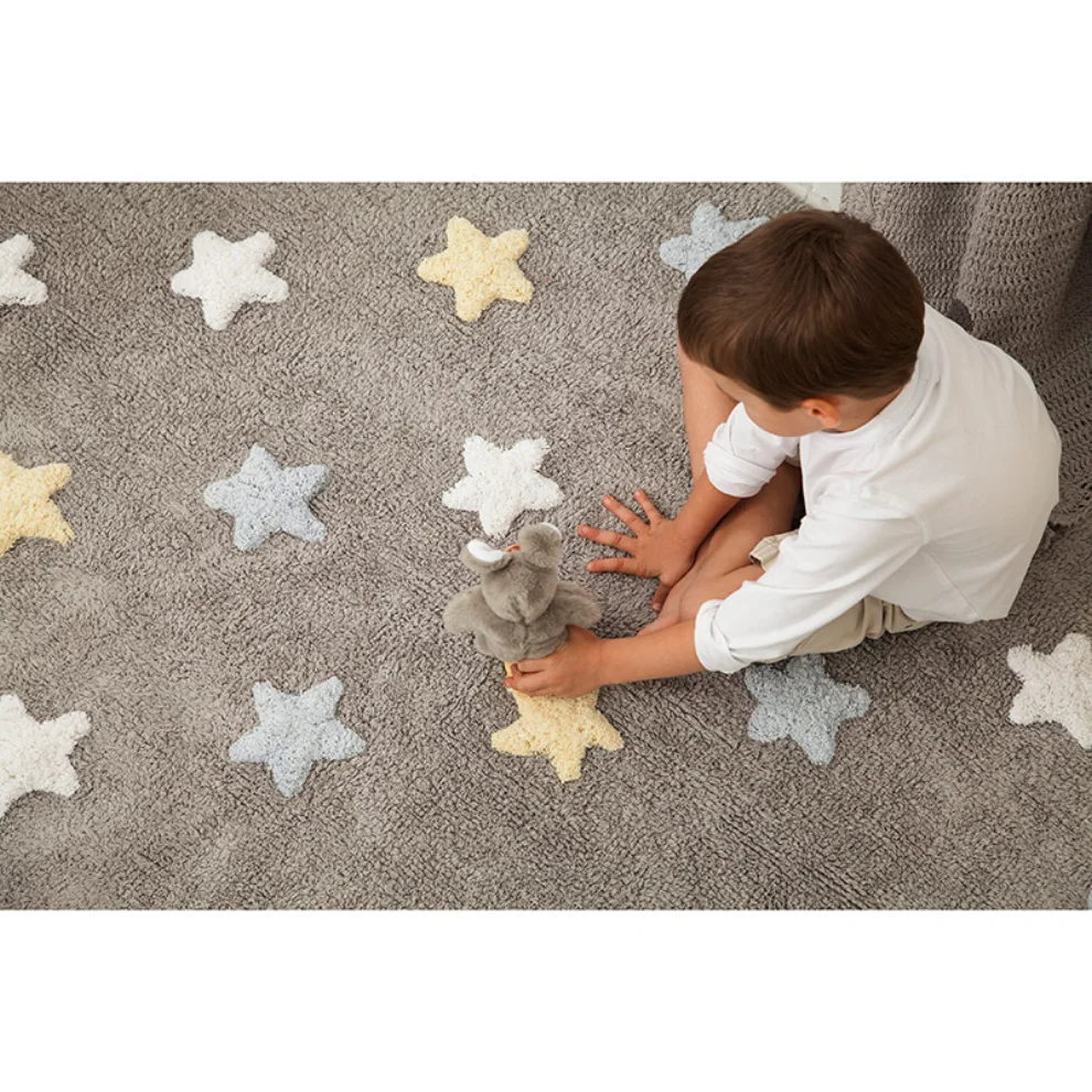 Lorena Canals	 - Stars Tricolor Kids Rug