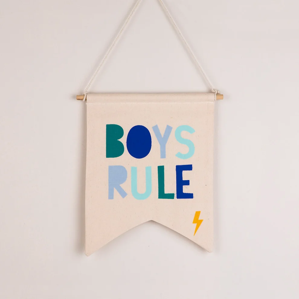 Figg - Boys Rule Pennant Flag
