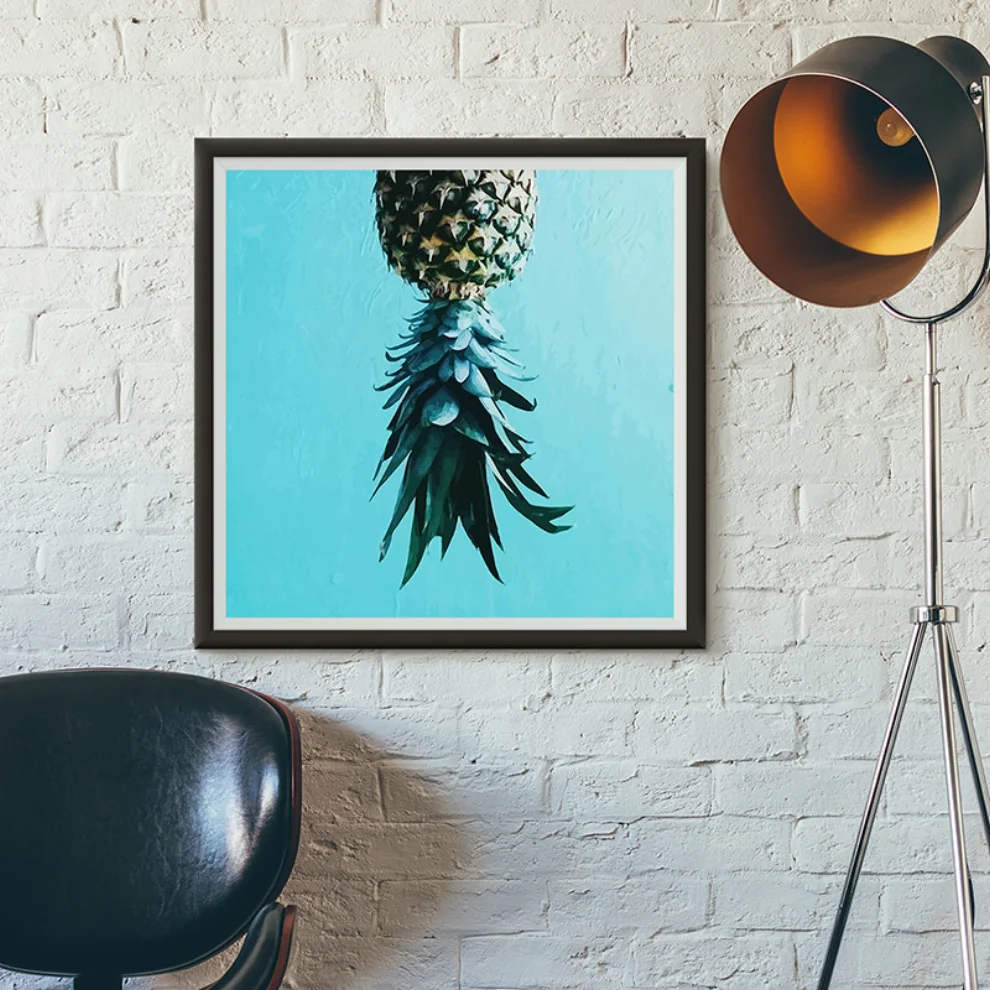 Action Zebra	 - Pineapple Art Print