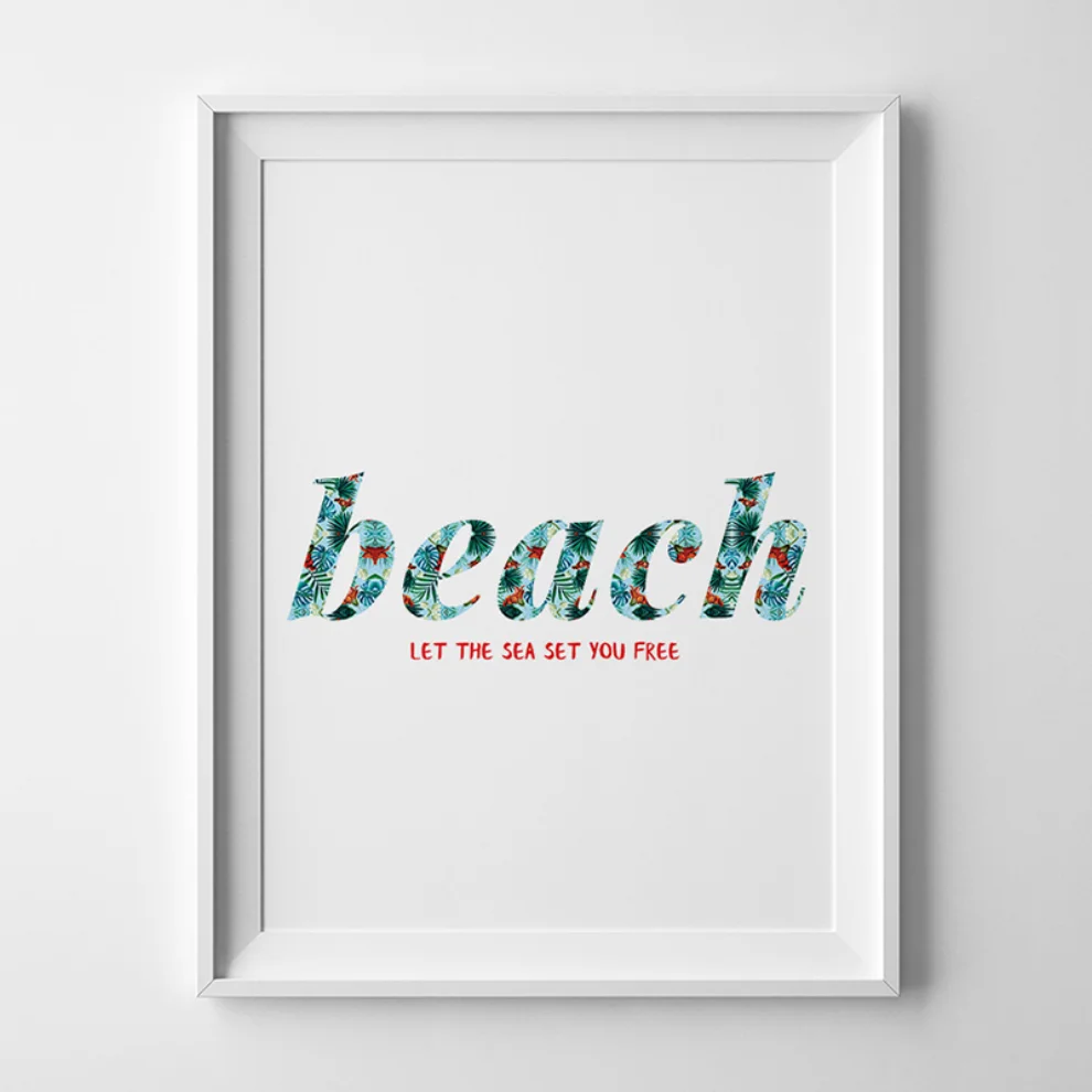 Action Zebra	 - Beach Art Print