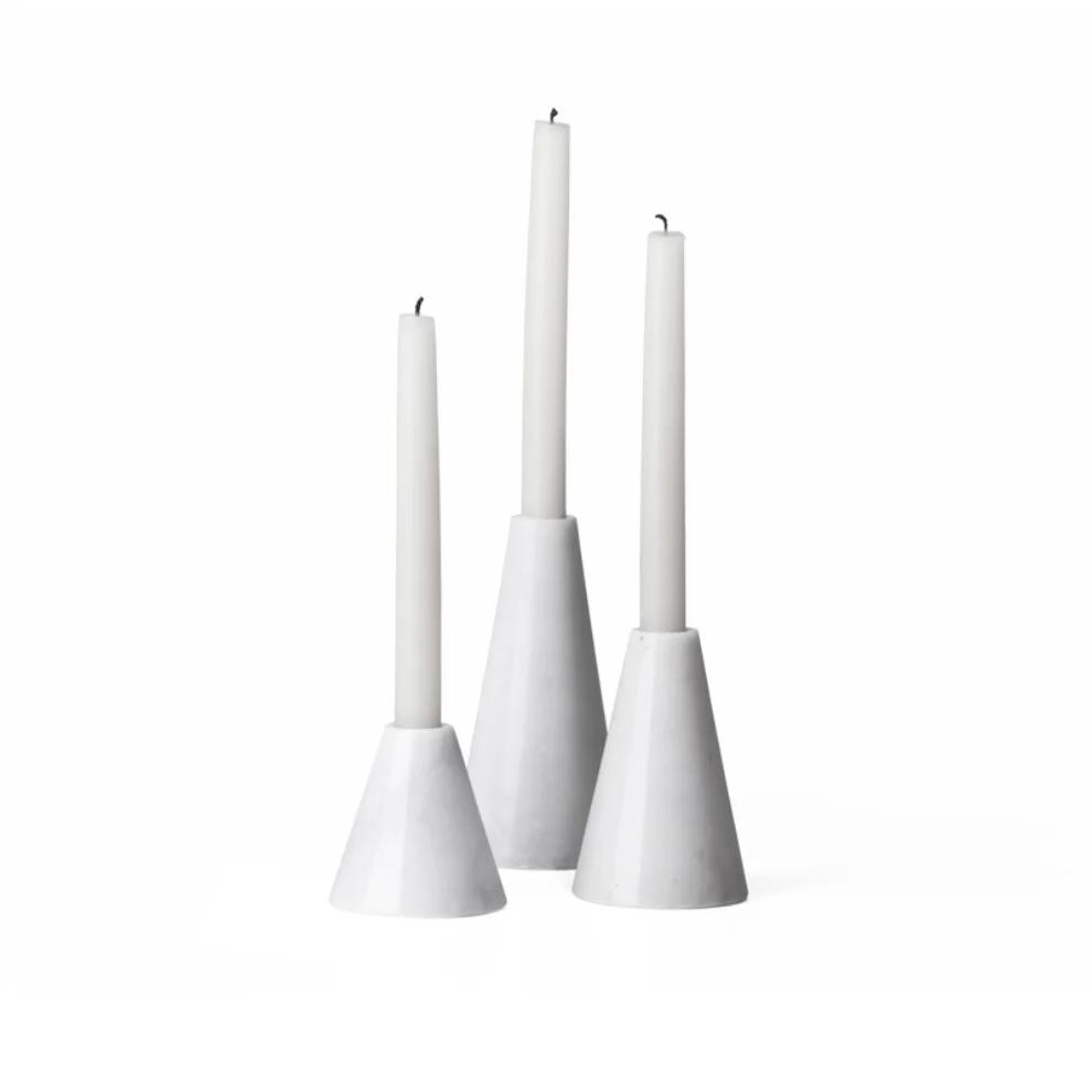 Marbleous - Pure Candleholder Set