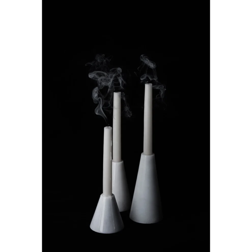 Marbleous - Pure Candleholder Set