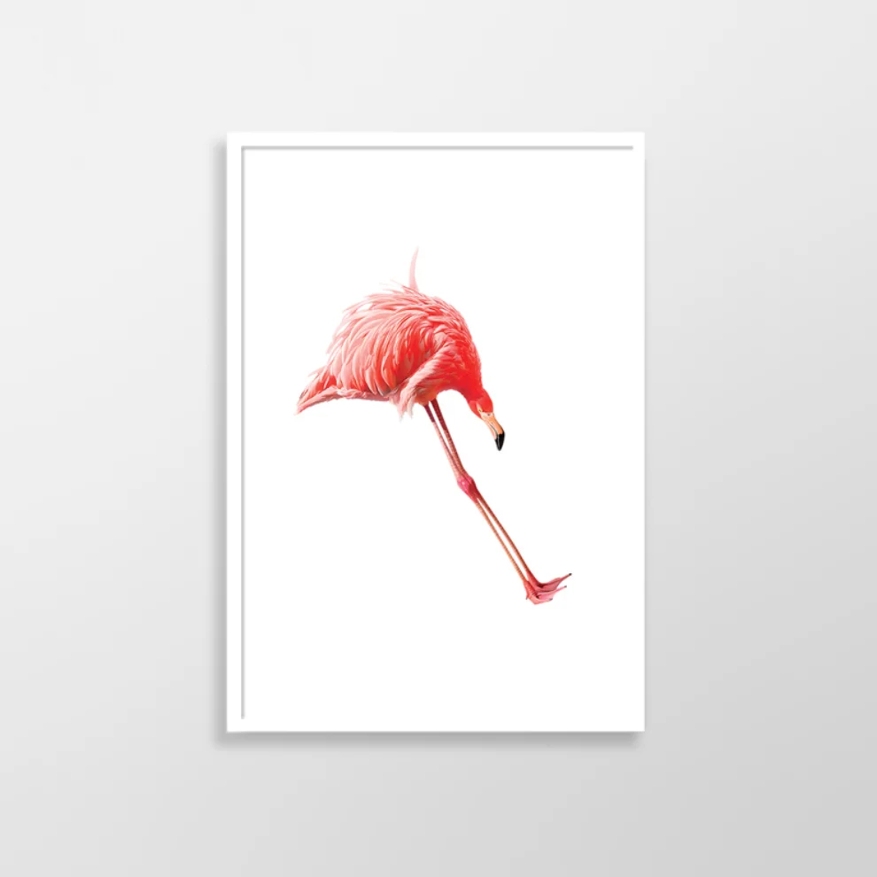 Action Zebra	 - Jump Flamingo Art Print
