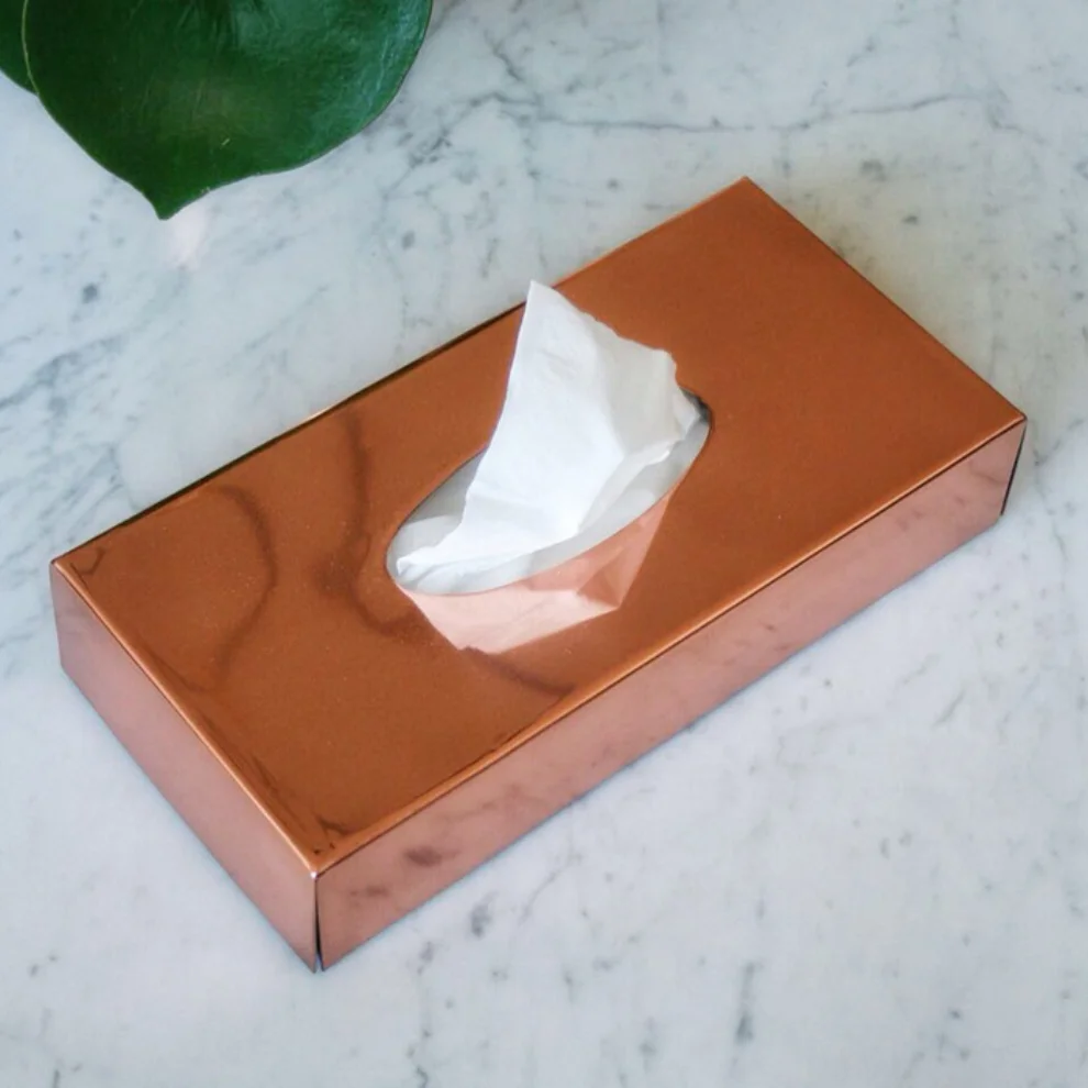 Bakır İstanbul - Rectangular Copper Tissue Box Cover 