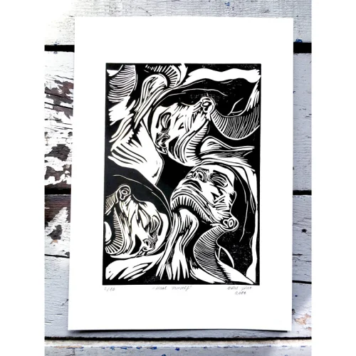 Nilol Print - Heal Yourself Lino Print