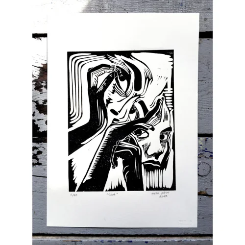 Nilol Print - Look Lino Print