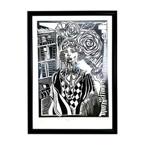 Nilol Print - Evening Couture Lino Print