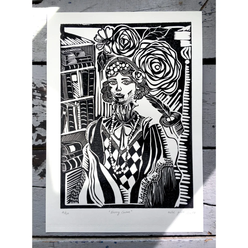 Nilol Print - Evening Couture Lino Print