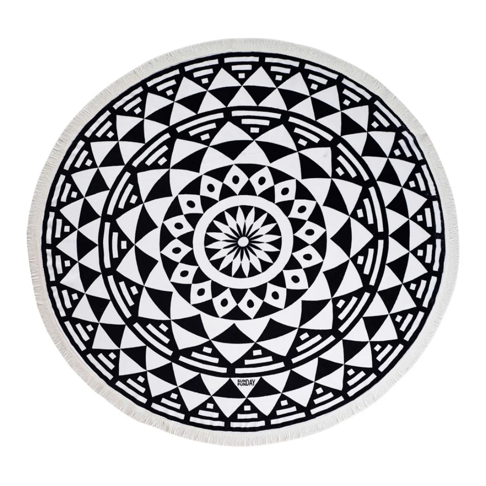 Sunday Funday - Aztec Round Beach Towel Roundie