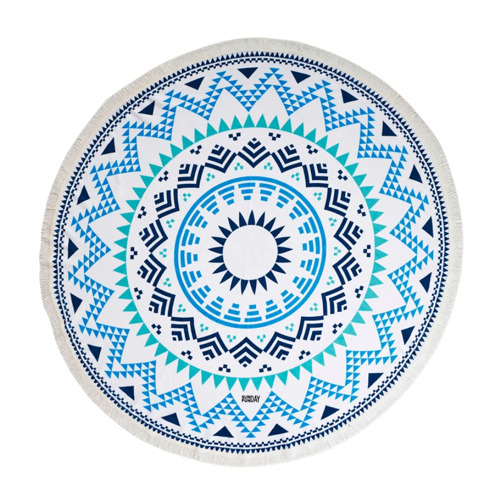 Sunday Funday - Mandala Round Beach Towel Roundie