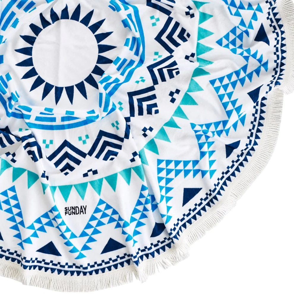 Sunday Funday - Mandala Round Beach Towel Roundie