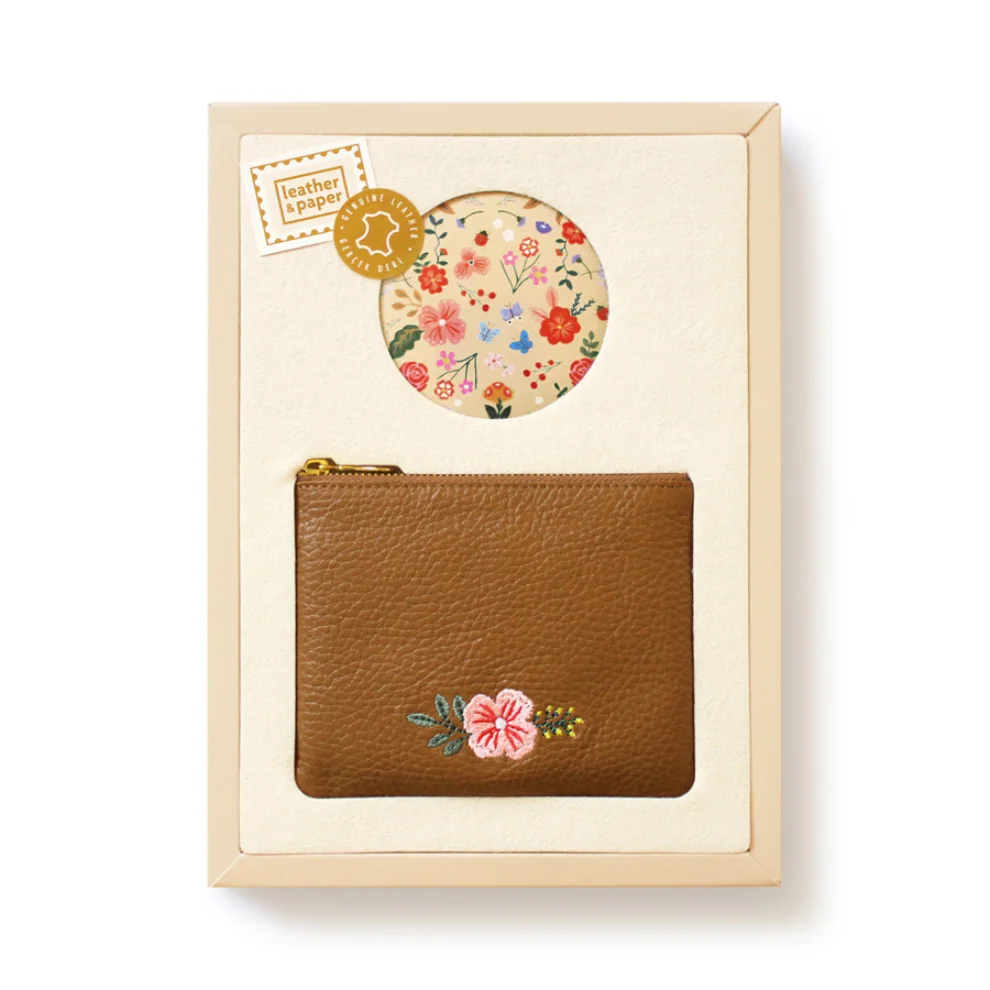 Leather & Paper - Purse And Pocket Mirror Set