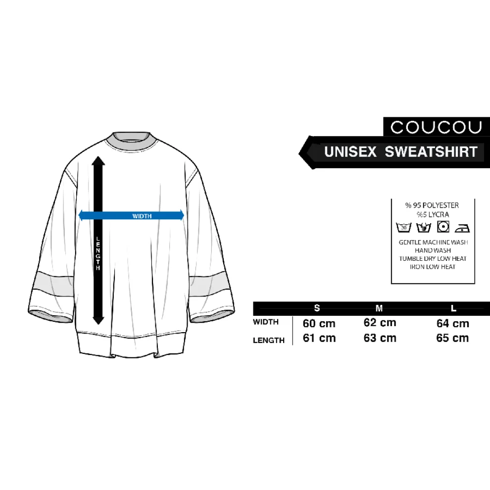 Coucou - Erkek Baskılı Sweatshirt