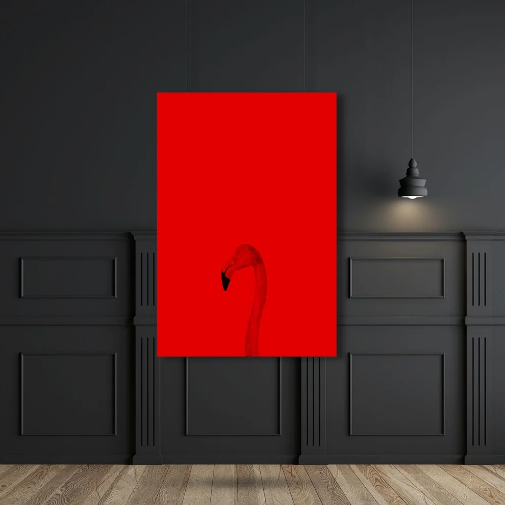 Action Zebra	 - Red Flamingo Art Print