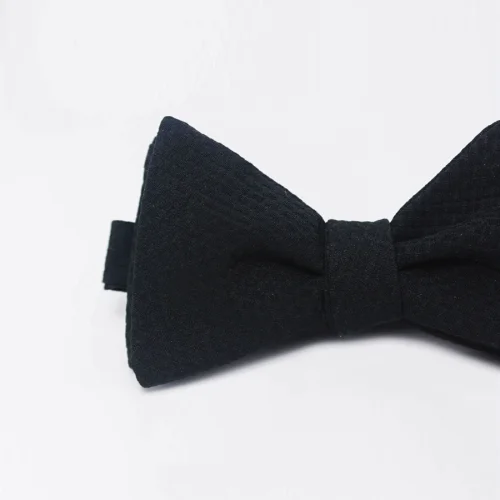 Moris - Textured Black Butterfly Self Tie Bow Tie