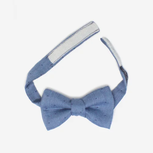 Moris - Blue Dots  Kids Bow Tie