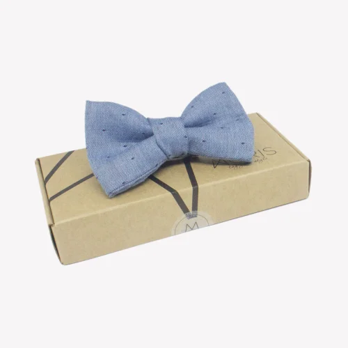 Moris - Blue Dots  Kids Bow Tie