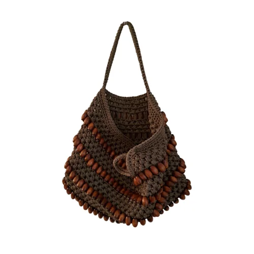 Mien İstanbul - Knitted Wooden Beaded Shoulder Bag