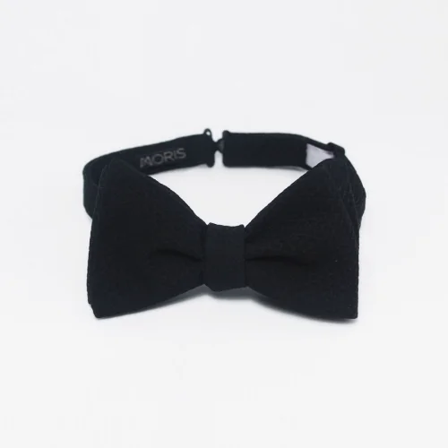 Moris - Textured Black Butterfly Self Tie Bow Tie