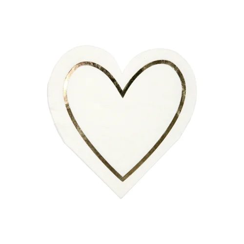 Meri Meri - Pearl Heart Napkin Pack of 16