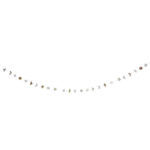 Meri Meri - Silver & Gold Stitched Garland