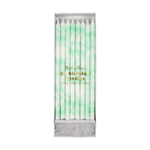 Meri Meri - Mint Marbled Candles