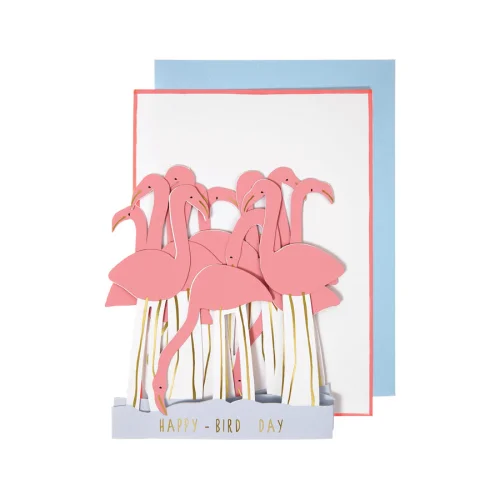 Meri Meri - Flamingos Card