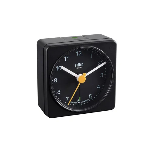 Braun - Alarm Desk Square Clock Black