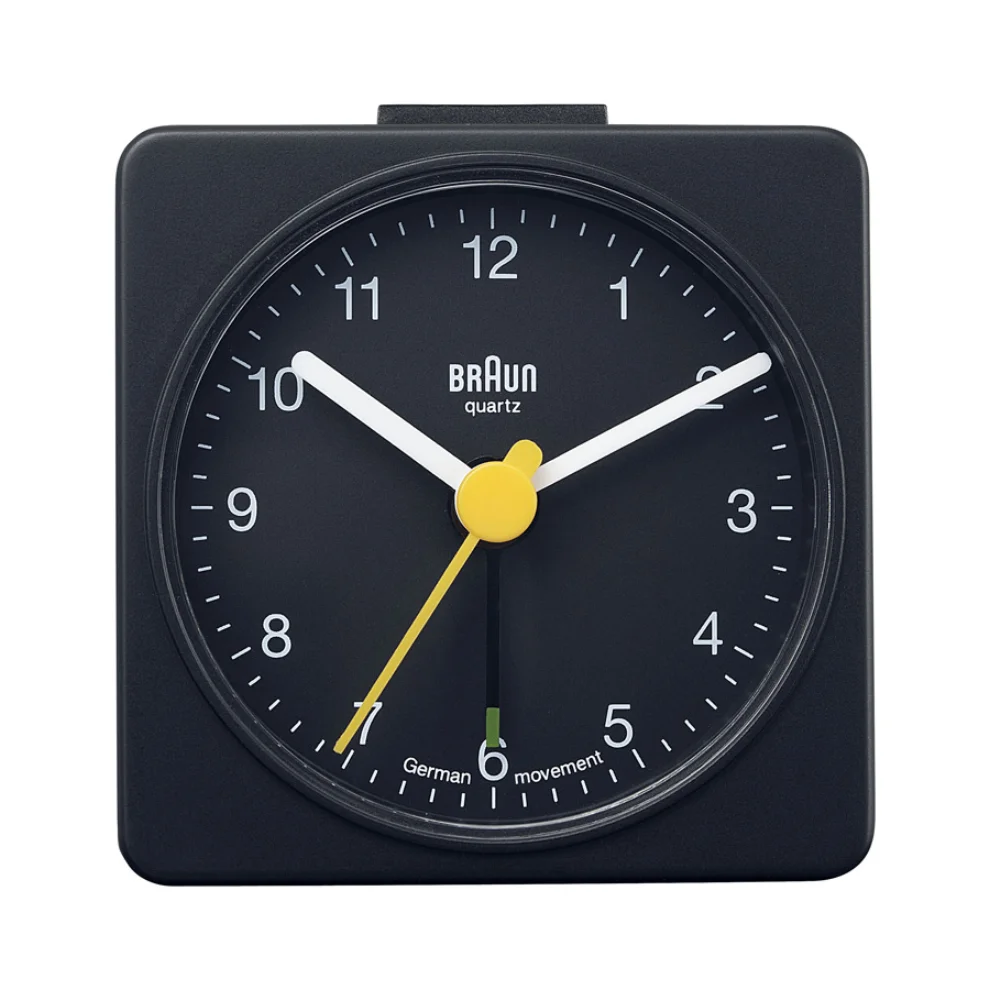 Braun - Alarm Desk Square Clock Black