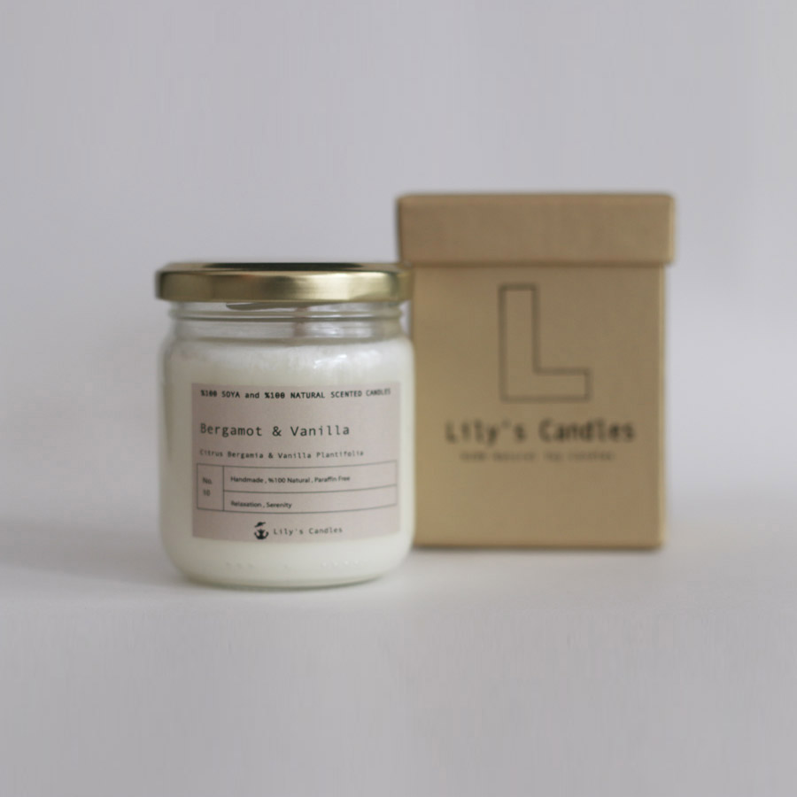 Bergamot & Vanilla Natural Candle