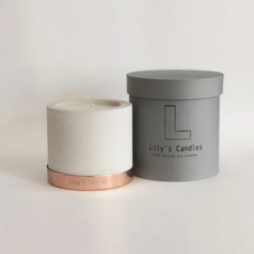 Lily's Candles - Sandalwood & Orange Concrete Natural Candle