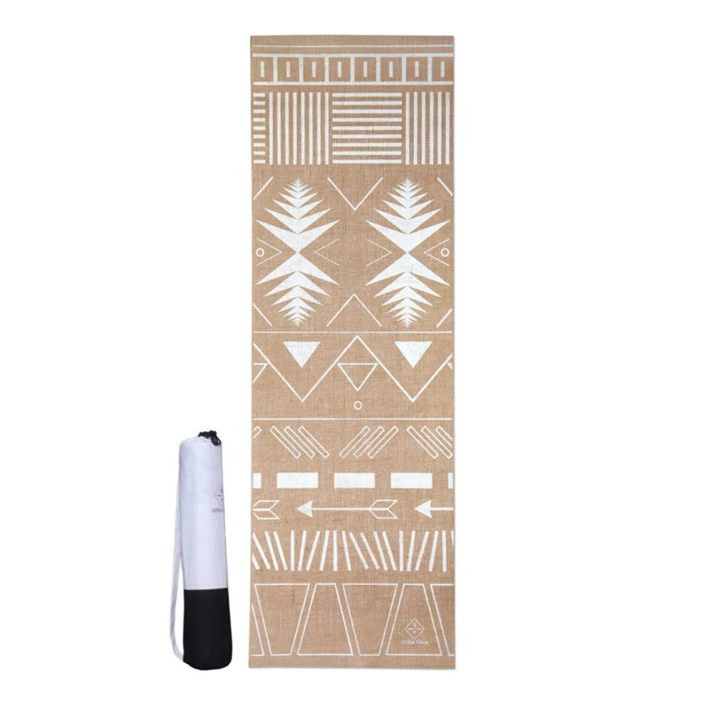 Seeka Yoga - Natural Jute Yoga Mat - Tribal 