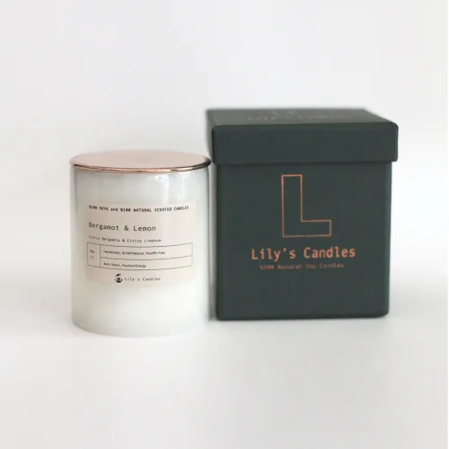 Lily's Candles - Bergamut & Limon Mermer Doğal Mum