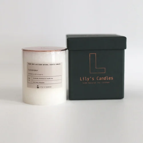 Lily's Candles - Lavanta Mermer Doğal Mum